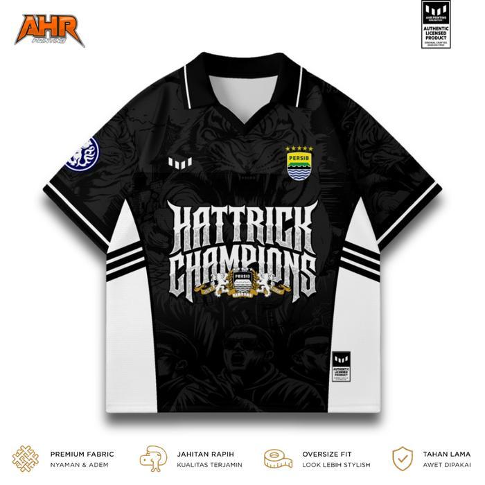 WIN SPORT - Jersey Persib Bandung Oversize Hattrick Champions V1 Full Printing Premium Unisex | Dry-