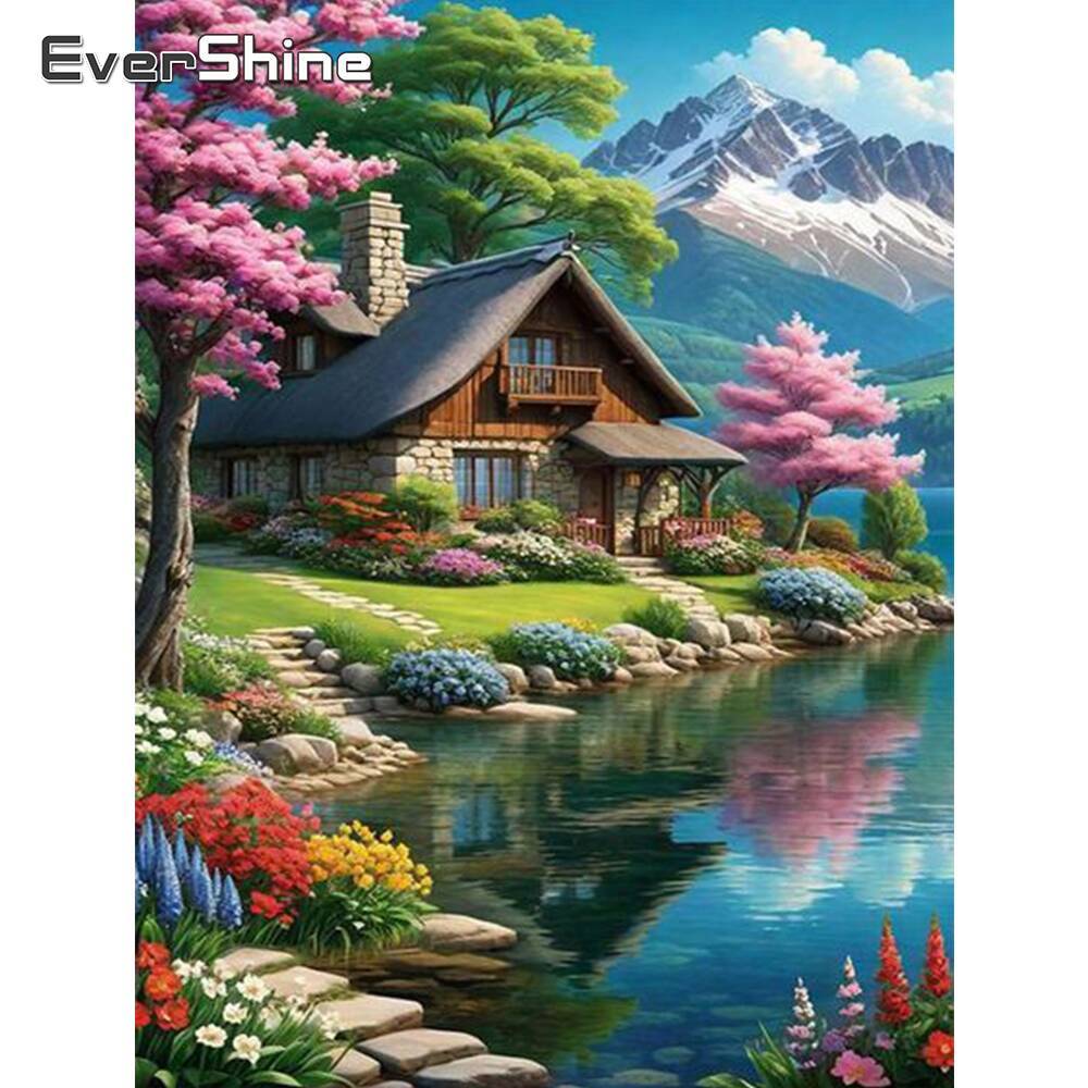 Evershine Diamond Embroidery House Kits Stitch Diamond Paitning Mountain Landscape New Arrival Rr