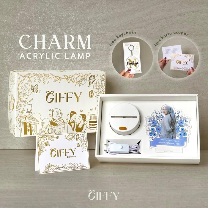 [GIFFY] Charm Lamp - Hadiah Wisuda Kelulusan Graduation Custom Gift Akrilik Acrylic Hampers Sahabat