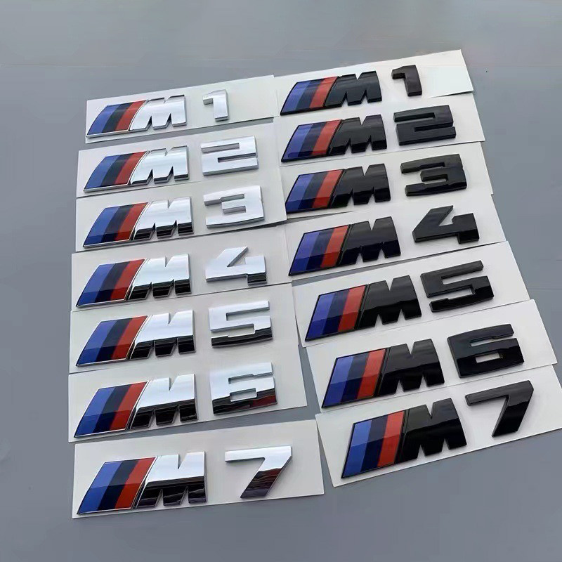 3D Emblem Car Fender Side Rear Trunk Badge M Logo Sticker Number Decal For BMW M1 M2 M3 M4 M5 M6 M7