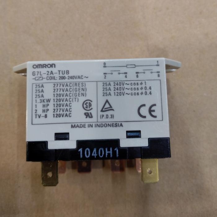 Relay Omron G7L-2A-Tub 25A Coil 220Vac Terbaru