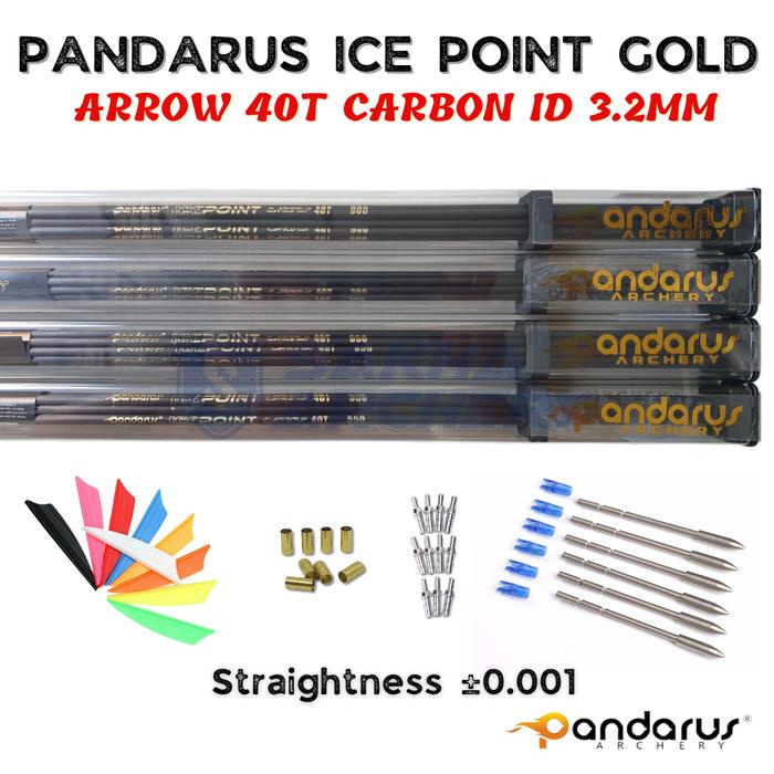 Arrow Pandarus Ice Point Gold Straightness 0.001 Anak Panah 40T Carbon
