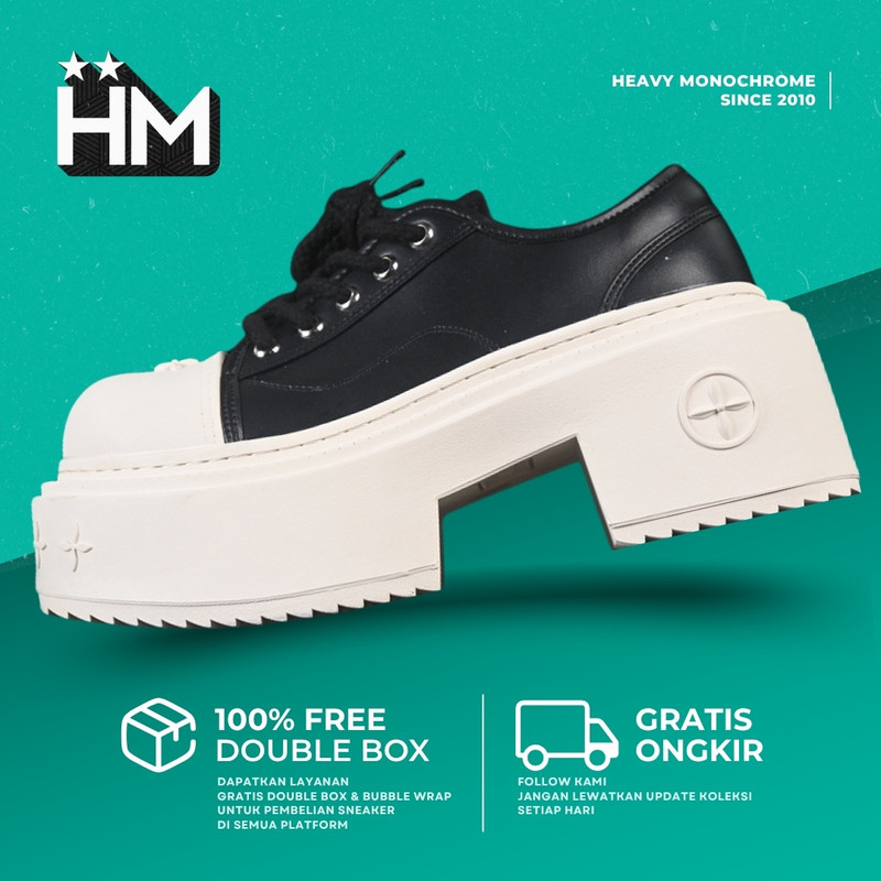 SMFK Compass Rider Wilderness Low Top Boots Black White Cream (Size 35-40)