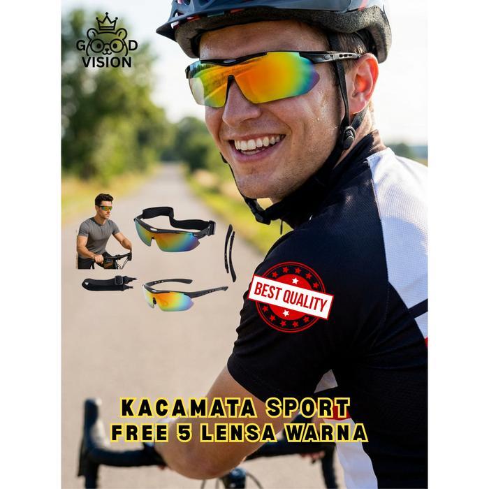 Kacamata Hitam MINUS / CYLINDER - Kacamata Sepeda Sporty Gowes -