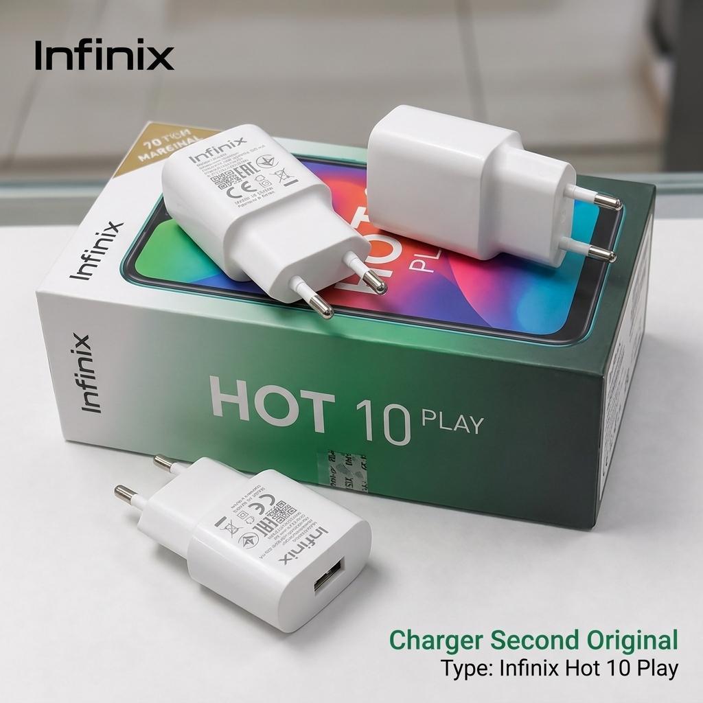 Kepala Cas Infinix U100XEA Original Bekas 5V2A Infinix Hot 10 Play