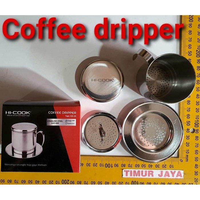 

HI-COOK COFFEE DRIPPER CD-25 STAINLESS STEEL VIETNAM DRIP COFFEE