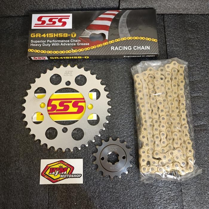 Gear Set Sss Rx King & Rantai Sss 415 Hsbt Gold