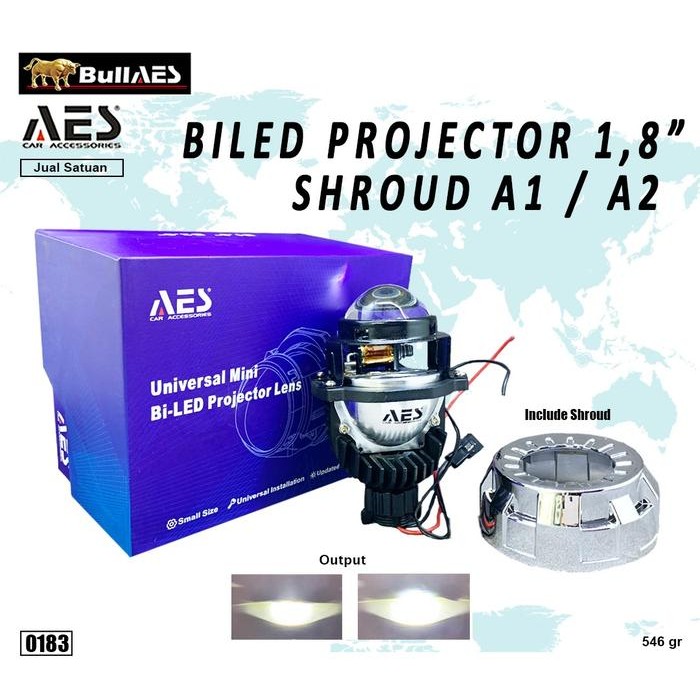 Projector Biled 1.8 Inchi Paketan Shroud A1 A2