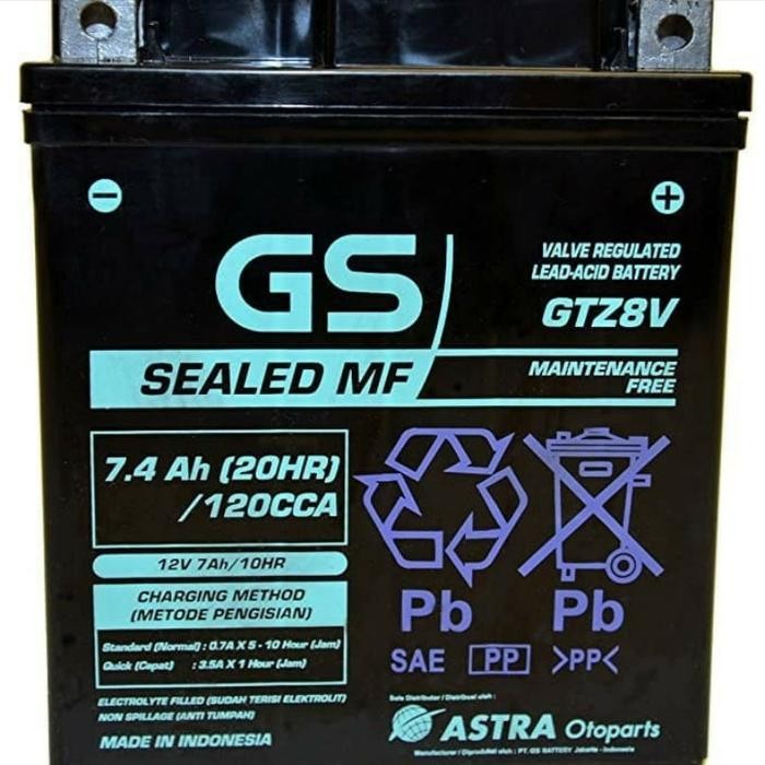 Aki Motor Yamaha R25, Mt25 Gtz8V Gs Astra Original Aki Kering