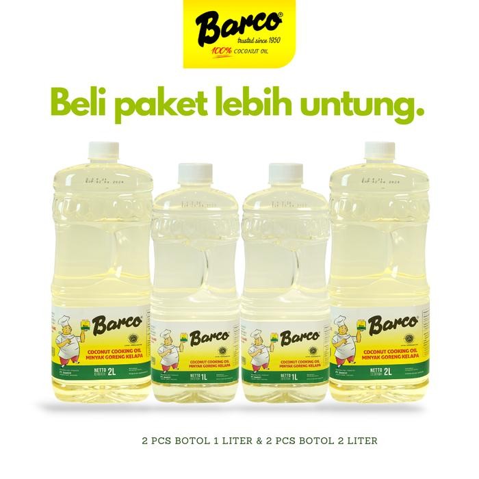 

Pilihan- Promo!! Minyak Kelapa Goreng Barco Botol 1Ltr(2Pcs) + Botol 2Ltr(2Pcs)