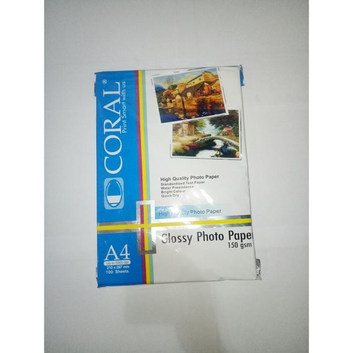 

Pilihan- Coral Kertas Foto A4 Glossy 150Gsm Isi 100 Lembar