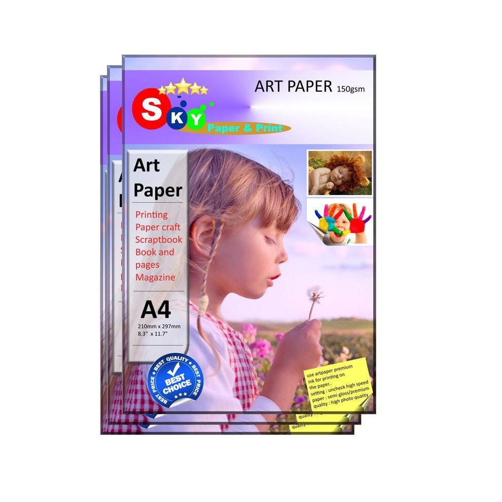 

Pilihan- Kertas Art Paper Sky Artpaper Photo 150 Gsm Isi 50 Lembar A4