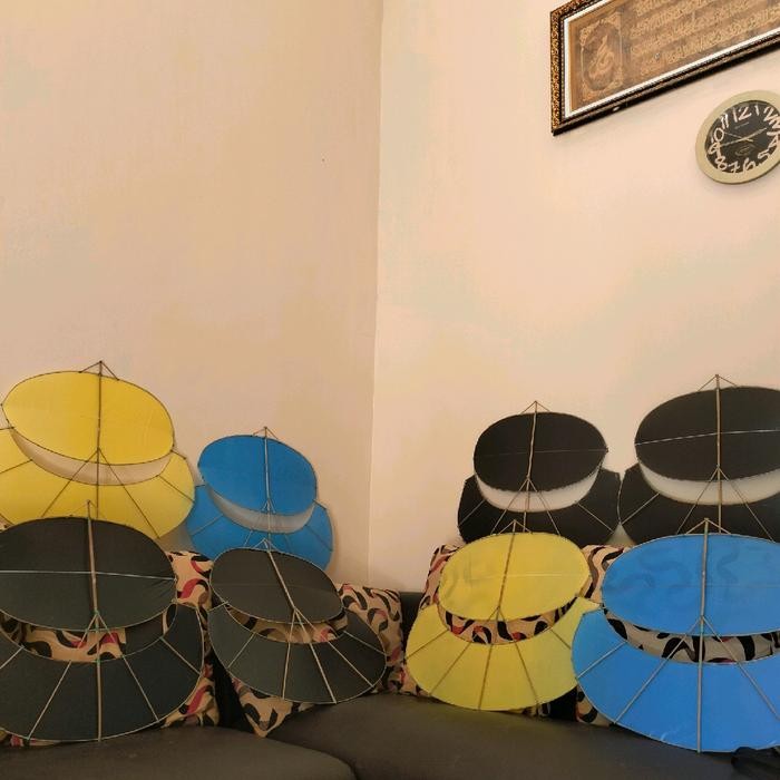 layangan gapangan mini 60cm kuning