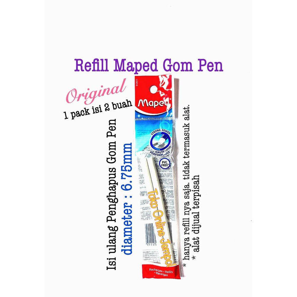 

ATK0539MP isi 2 REFILL isi ulang Penghapus Pensil Gom Pen Maped 125115