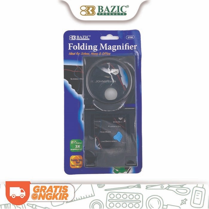

Bazic 3" Folding Magnifier - Kaca Pembesar