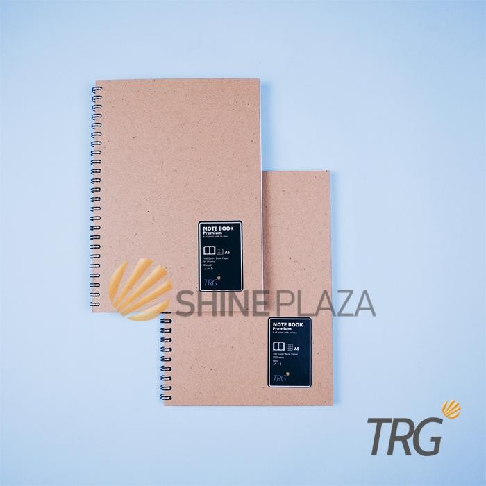 

Buku Tulis Premium A5 TRG Kraft Cover Spiral Notebook Dotted Grid