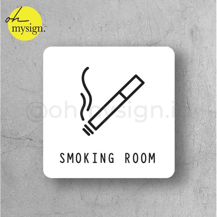 

SIGN SMOKING ROOM RUANG MEROKOK AKRILIK UV PRINT LABEL