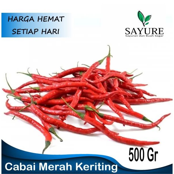 

Pilihan- Cabe Cabai Merah Keriting Murah 500 Gr