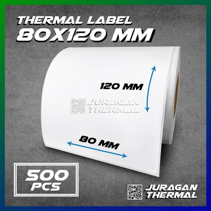 

Sticker Label Thermal 80X120 Mm Kertas Stiker Printer Barcode 80 X 120 Isi 500 Pcs