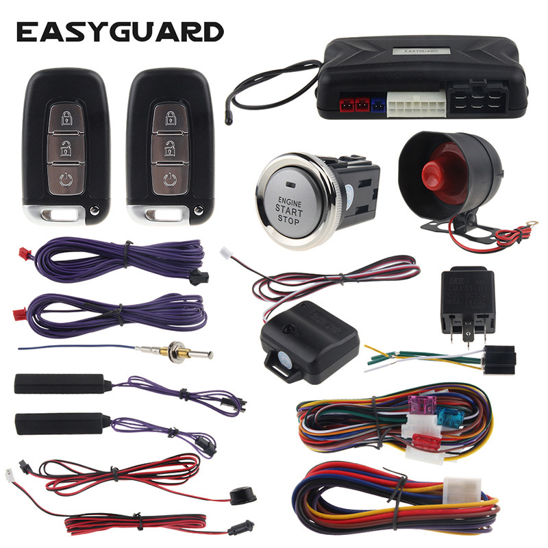 PKE car alarm passive keyless entry EASYGUARD remote start stop &