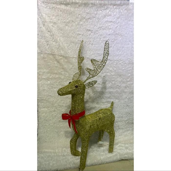 DISKON san natal rusa emas besar/pajangan natal rusa gold READY STOCK