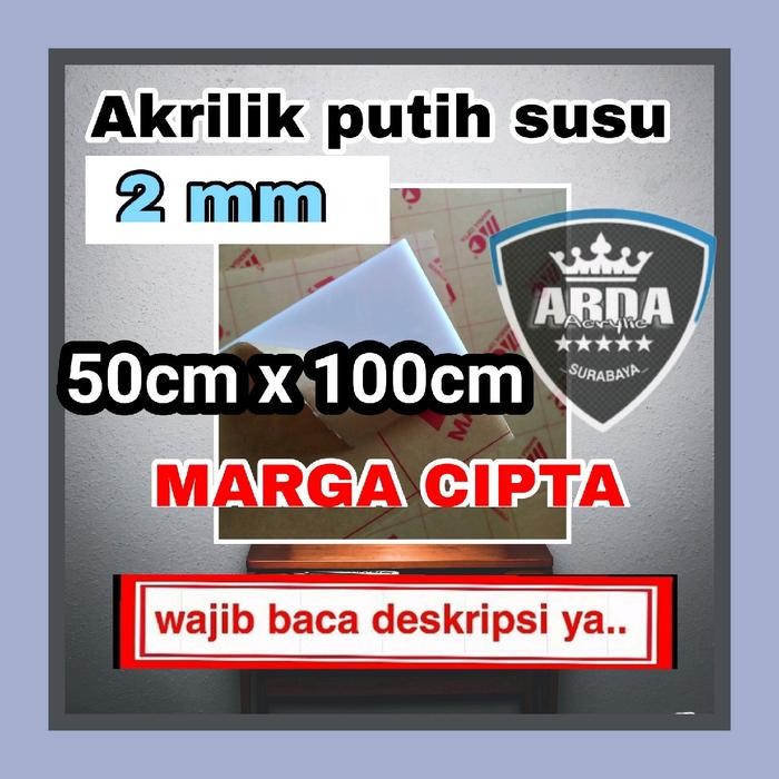 

akrilik 2mm susu ukuran 50cm x 100cm lembaran Acrylic sheet miika putih susu akrilik murah marga