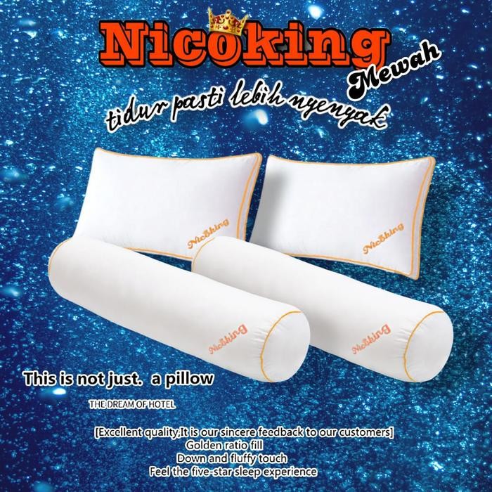 King Koil Latexs - 2 Bantal Dan 2 Guling Mewah Bantal Guling Tidur Kepala Premium Hotel Exlusive