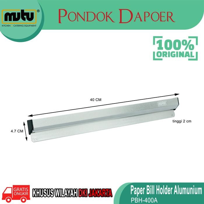 

Penjebit Kertas Nota Tagihan 40 Cm Aluminium - Paper Bill Holder Pbh-400A Mutu