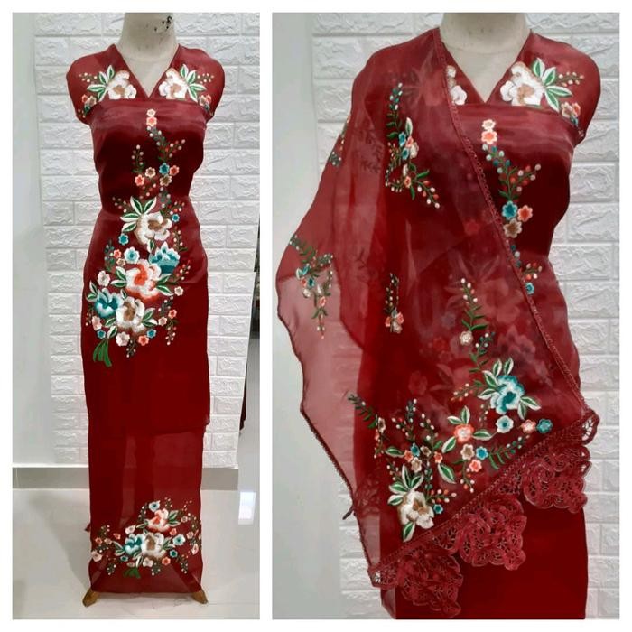 

BAHAN BAJU KURUNG SET SELENDANG ORGANZA PREMIUM SETELAN KODE 1056