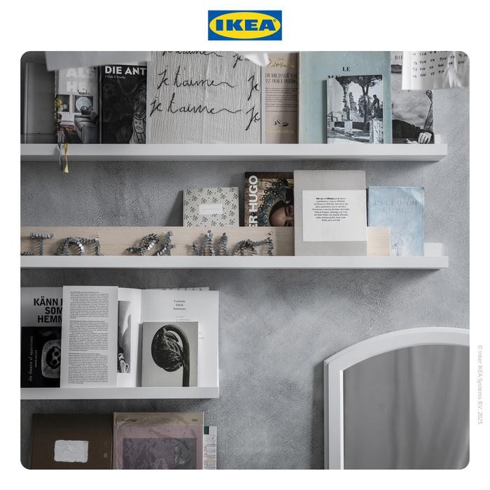 Pilihan- Ikea Mosslanda Rak Ambalan Untuk Aksesoris Dinding 115Cm