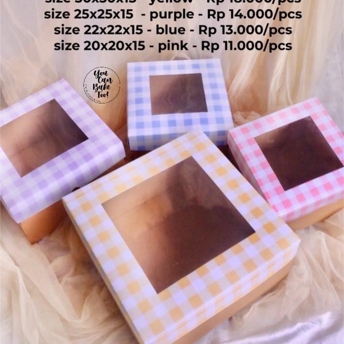 

Pilihan- Tartan Corrugated Cake Box