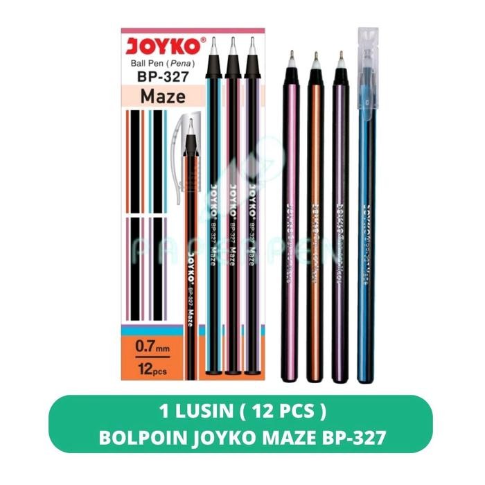 

New 1 LUSIN ( 12PCS ) BOLPOIN JOYKO MAZE BP 327 ALAT TULIS Stationery