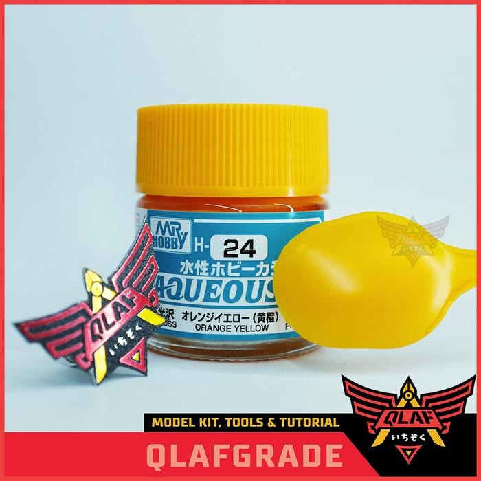 

Orange Yellow H24 H 24 AQUEOS - Cat Acrylic Aribrush Model Kit