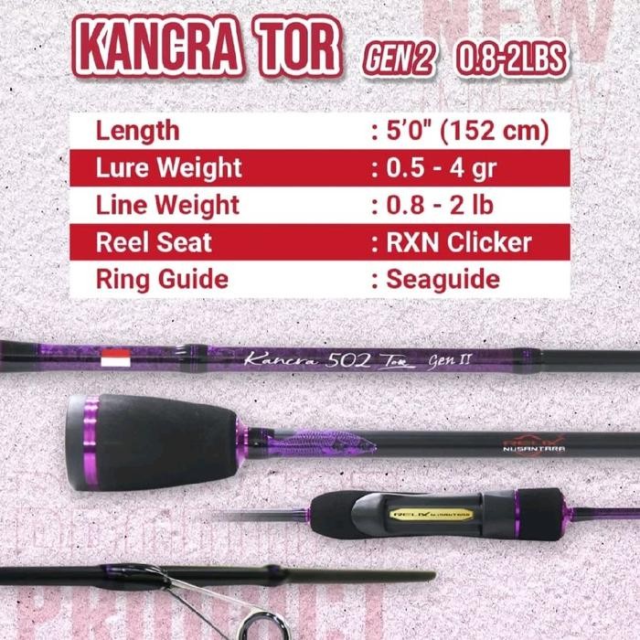 Relix Nusantara Joran Kancra Tor Gen 2 2Lbs & 5Lbs Relix Nusantara Joran Ul
