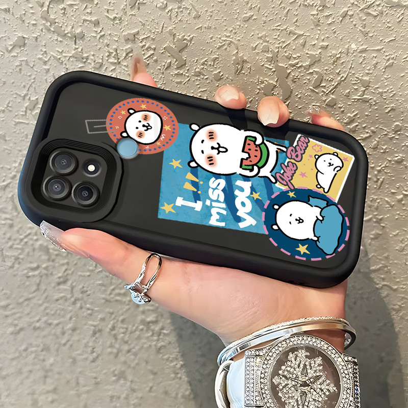 Casing Hp OPPO A15 A15s A35 Case Softcase Kesing ponsel Beruang Tidur Semangka pola Casing silikon C