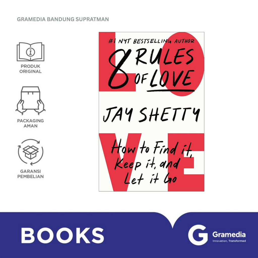 Gramedia Bandung Supratman | 8 RULES OF LOVE | Buku Self Improvement / Self Help Best Seller | Buku 