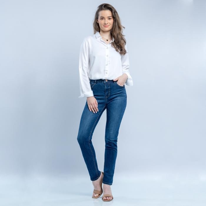C2 Thumby Medium Blue Jeans Dual Push Skinny Wanita