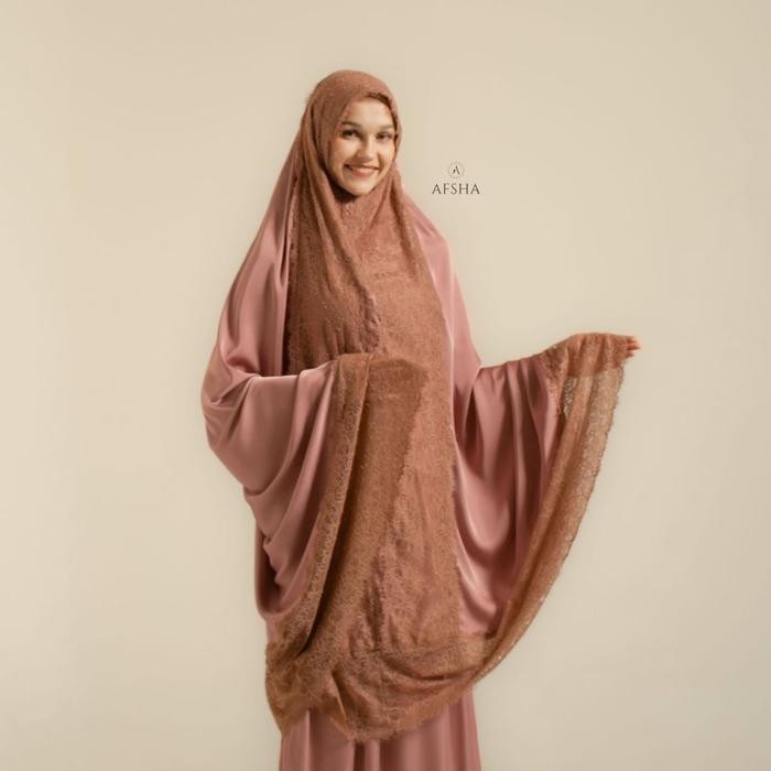 Afsha - Mukena Dewasa Silk Premium (Free Sajadah, Pouch & Box Hampers)