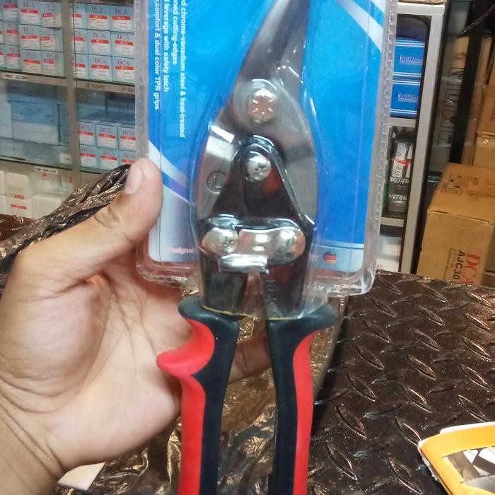 Gunting Seng Baja Gunting Baja Ringan Model Bengkok Multipro 10Inchi