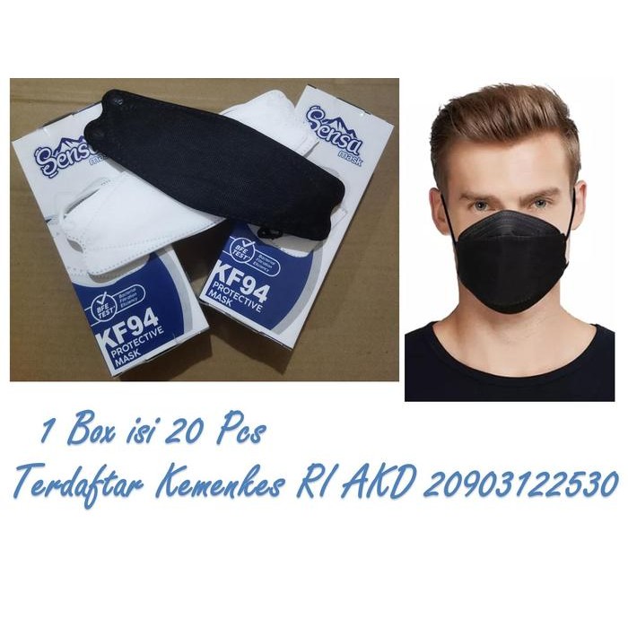 Pilihan- Masker Kf94 Medis Sensa 4Ply Earloop 1Box Isi 20 Pcs Kemenkes Ri Akd