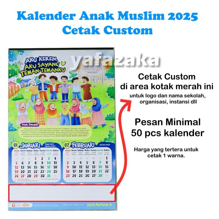 

OJ Kalender Custom Anak Muslim Cetak Nama Logo Instansi Caleg Partai DLL