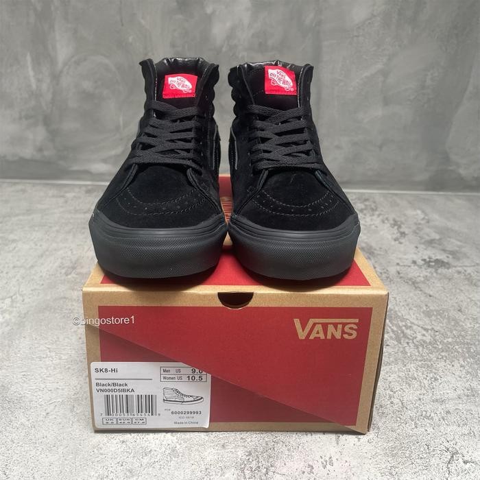 Terbaik Vans Sk8 High Allblack Original - Vans Sk8 Terlariss 