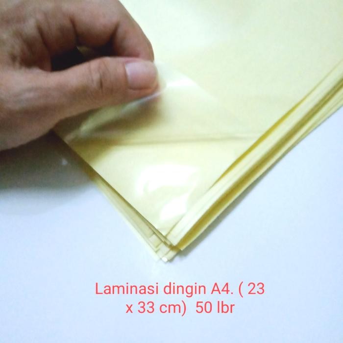 

Laminasi dingin Doft/ matte A4 / Folio 23 cm X 33 cm ( 50 lbr)