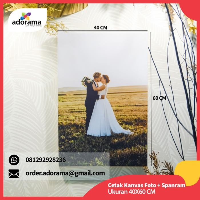 

Cetak Photo Kanvas + Spanram (Canvas Rangka Kayu) Uk. 40X60 Cm