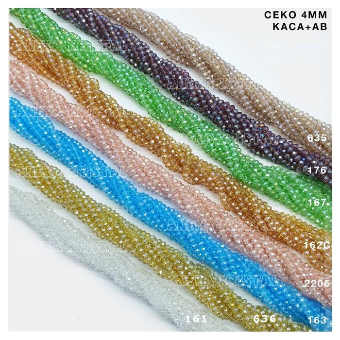 

New Ceko 4mm Kaca AB - Netral Manik Kristal