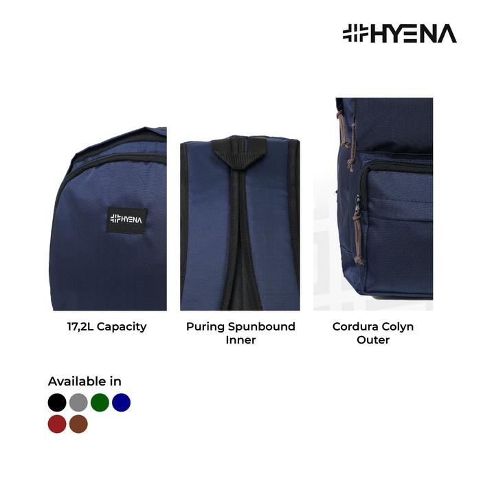 Pilihan- Hyena-Backpack Hyena Colyn Series Tas Punggung Tas Ransel Unisex Tas Laptop Tas