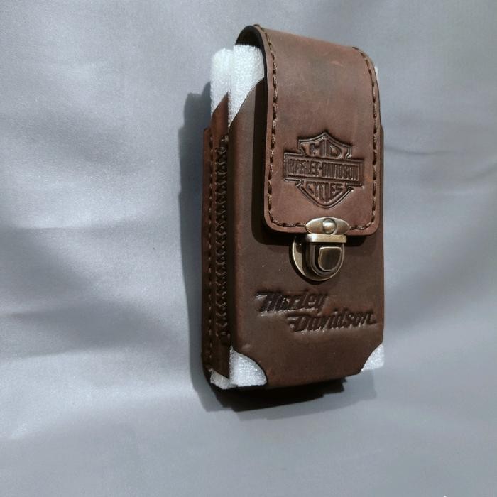 Ready Dompet Hp Pinggang 2 Slot Pria Crazy Horse Premium Kulit