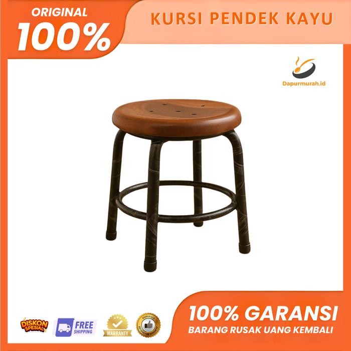 Kursi Kayu Besi 30cm Pendek KURSI KAYU PENDEK- DM Furniture