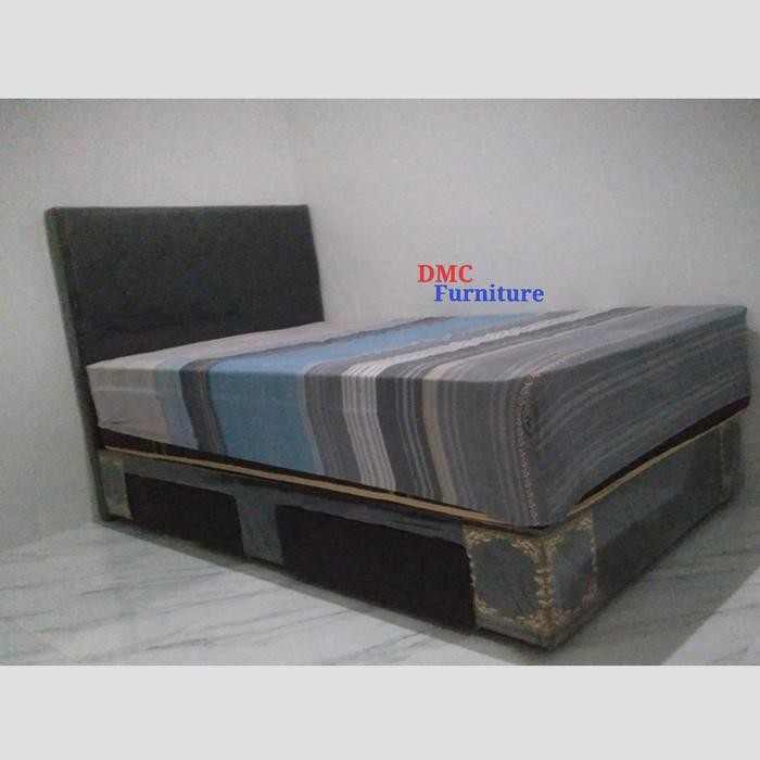 Dipan Divan Laci Kasur Springbed Full Sandaran 160 x200 Bandung