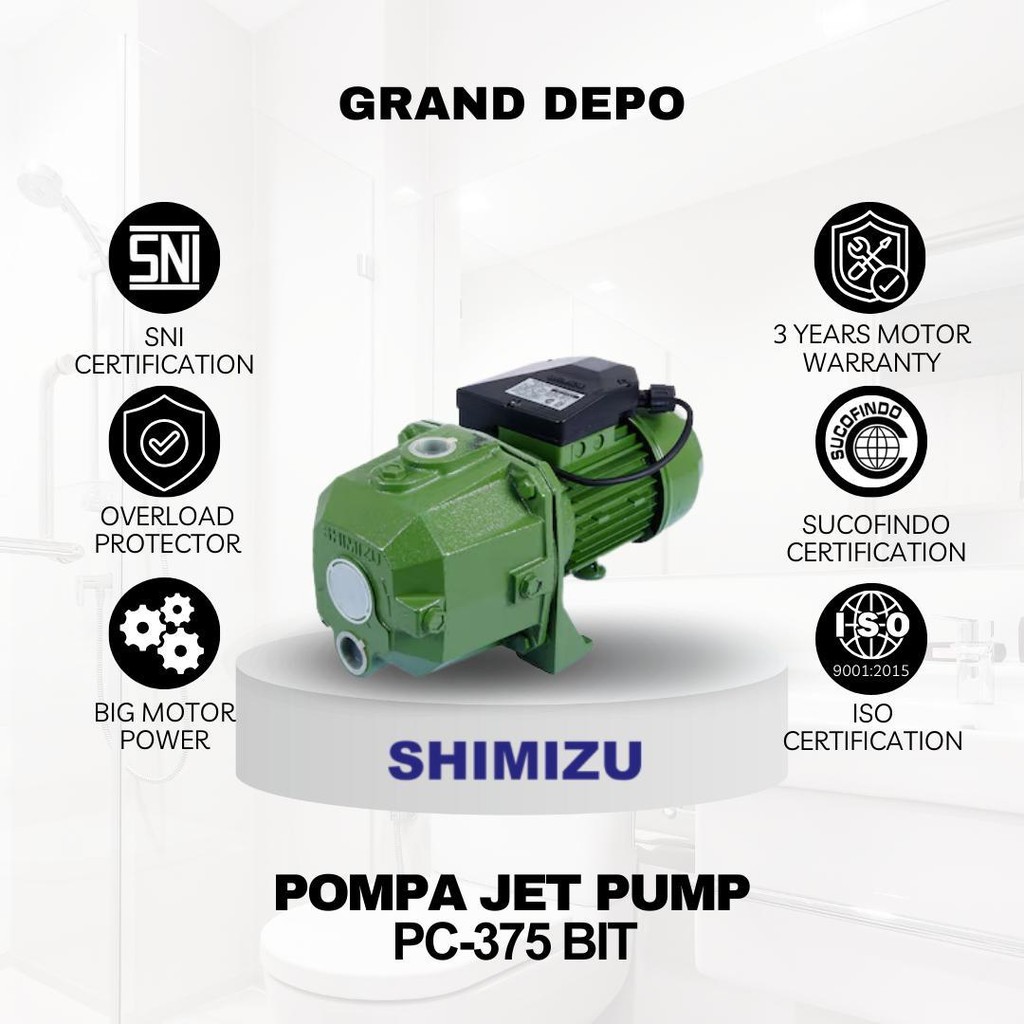 Shimizu Pompa Jet Pump PC 375 / Pompa Air Jet Pump Shimizu